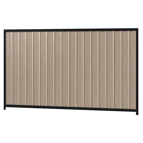 Colorbond Steel Fence Kit - 2400 x 1500mm with Satin Black Frame | Oxworks