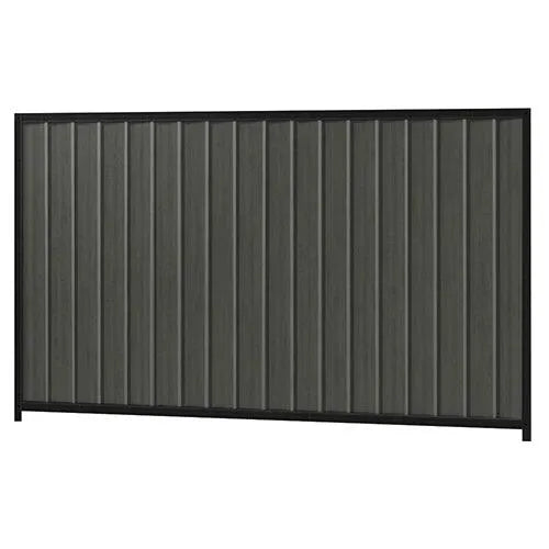 Colorbond Steel Fence Kit - 2400 x 1500mm with Satin Black Frame | Oxworks