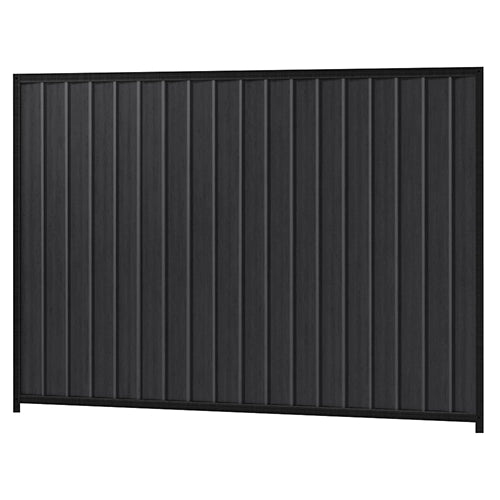 Colorbond Steel Fence Kit - 2400 x 1800mm with Satin Black Frame | Oxworks