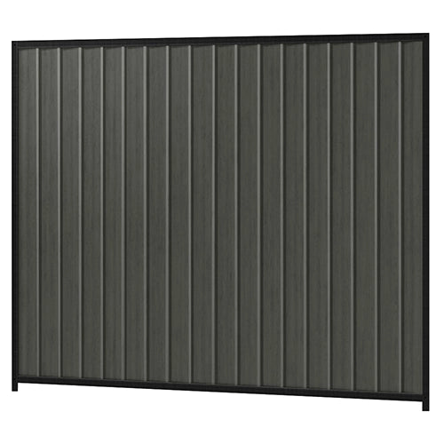 Colorbond Steel Fence Kit - 2400 x 2100mm with Satin Black Frame | Oxworks