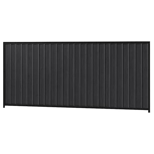 Colorbond Steel Fence Kit - 3180 x 1500mm with Satin Black Frame - Australian Landscape Supplies