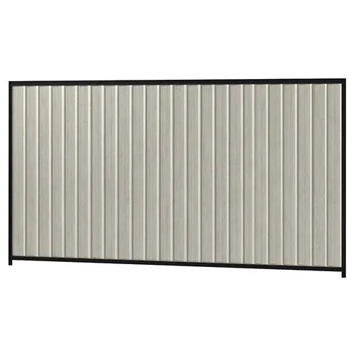Colorbond Steel Fence Kit - 3180 x 1800mm with Satin Black Frame - Australian Landscape Supplies