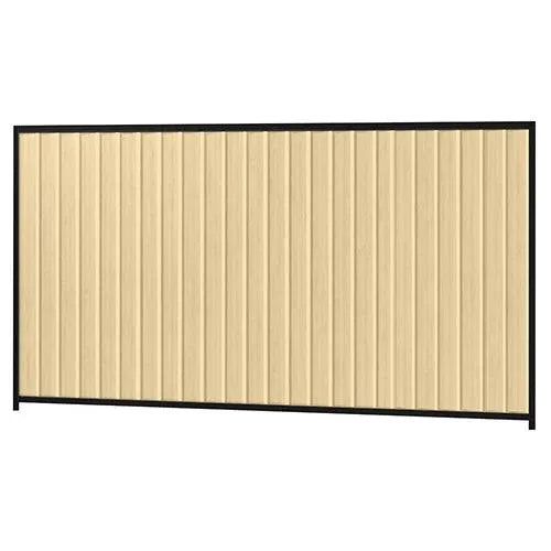 Colorbond Steel Fence Kit - 3180 x 1800mm with Satin Black Frame - Australian Landscape Supplies