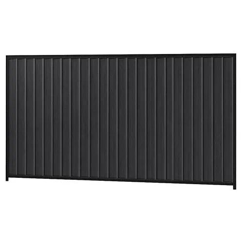 Colorbond Steel Fence Kit - 3180 x 1800mm with Satin Black Frame - Australian Landscape Supplies