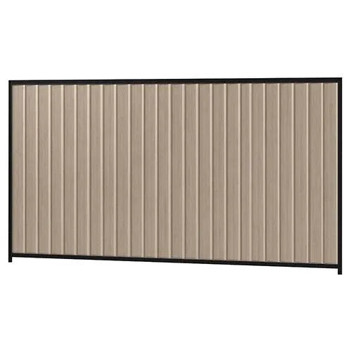Colorbond Steel Fence Kit - 3180 x 1800mm with Satin Black Frame - Australian Landscape Supplies