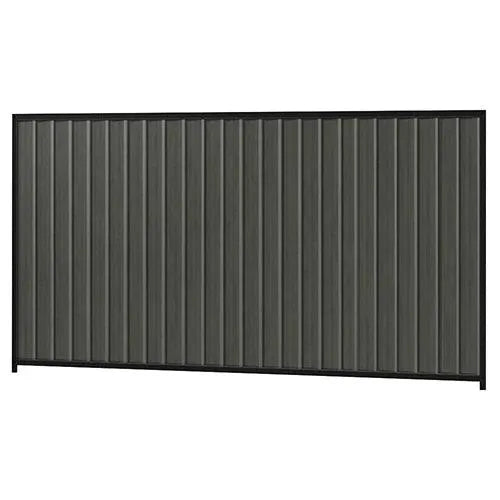 Colorbond Steel Fence Kit - 3180 x 1800mm with Satin Black Frame - Australian Landscape Supplies