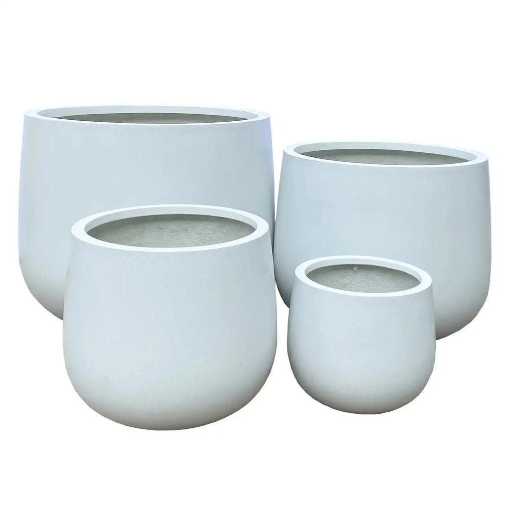 Odyssey Drum Pot - White - Australian Landscape Supplies