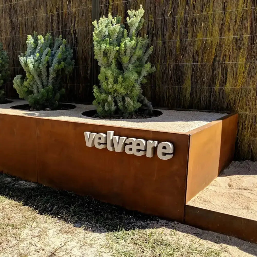 Weathered Steel Raised Garden Bed 800 x 800mm - Straightcurve - Australian Landscape Supplies