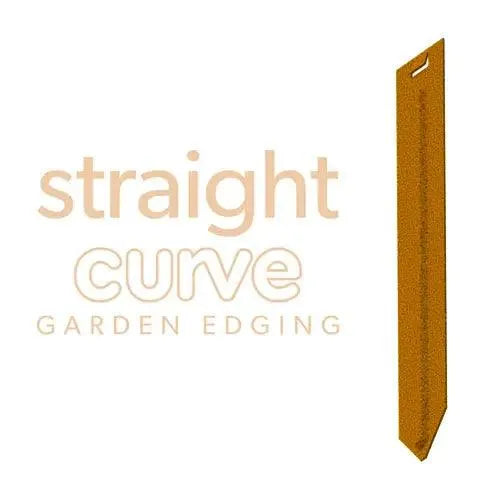 Garden Edging Weathered Steel Pegs - Straightcurve | Australian Landscape Supplies