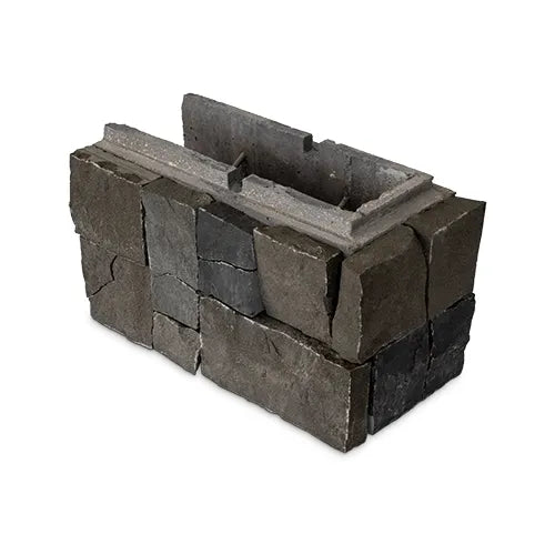  Right Corner Pentablock 363 x 165 x 205 Melbourne (Basalt) Modular Concrete Sleeper Block