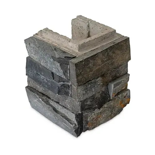 Half Left Block Pentablock 202 x 165 x 205 Raw (Smooth Concrete) Modular Concrete Sleeper Block