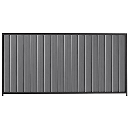 PermaSteel Colorbond Fence Kit in the size of 2.35m x 1.5m with Basalt Infill and Black Frame | Available at Australian Landscape Supplies