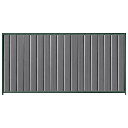 PermaSteel Colorbond Fence Kit in the size of 2.35m x 1.5m with Basalt Infill and Caulfield Green Frame | Available at Australian Landscape Supplies