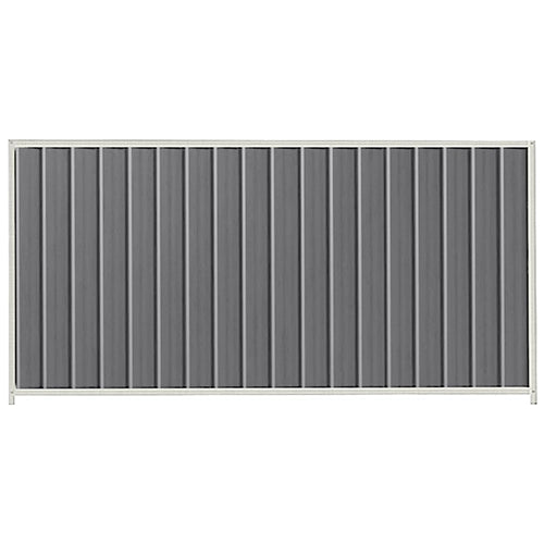 PermaSteel Colorbond Fence Kit in the size of 2.35m x 1.5m with Basalt Infill and Off White Frame | Available at Australian Landscape Supplies