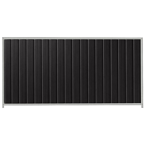 PermaSteel Colorbond Fence Kit in the size of 2.35m x 1.5m with Black Infill and Shale Grey Frame | Available at Australian Landscape Supplies