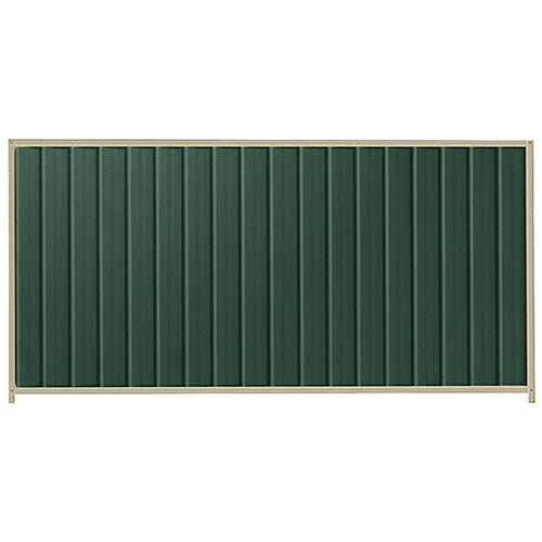 PermaSteel Colorbond Fence Kit in the size of 2.35m x 1.5m with Caulfield Green Infill and Merino Frame | Available at Australian Landscape Supplies