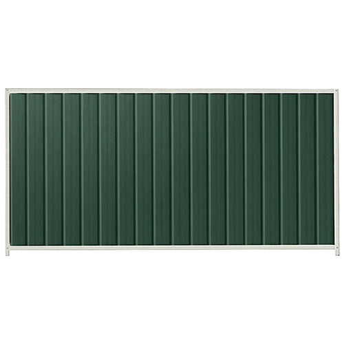 PermaSteel Colorbond Fence Kit in the size of 2.35m x 1.5m with Caulfield Green Infill and Off White Frame | Available at Australian Landscape Supplies