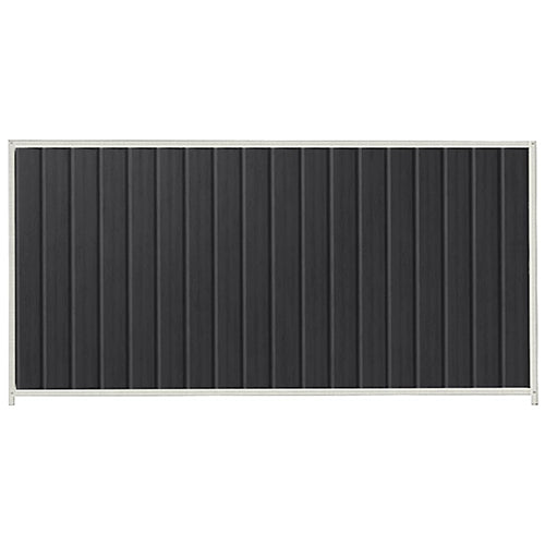 PermaSteel Colorbond Fence Kit in the size of 2.35m x 1.5m with Monolith Infill and Off White Frame | Available at Australian Landscape Supplies