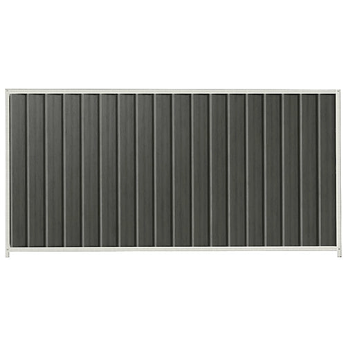 PermaSteel Colorbond Fence Kit in the size of 2.35m x 1.5m with Slate Grey Infill and Off White Frame | Available at Australian Landscape Supplies