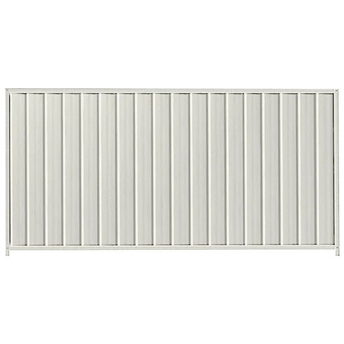 PermaSteel Colorbond Fence Kit in the size of 2.35m x 1.5m with Off White Infill and Off White Frame | Available at Australian Landscape Supplies