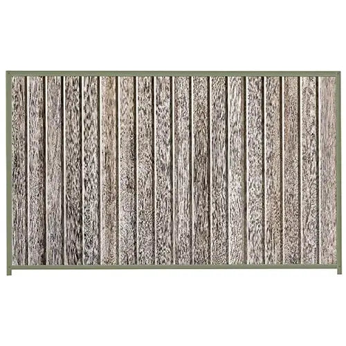 PermaSteel Colorbond Fence Kit in the size of 2.35m x 1.8m with Ash Infill and Mist Green Frame | Available at Australian Landscape Supplies