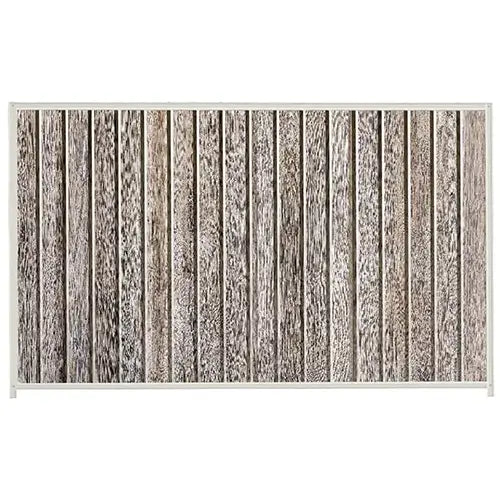 PermaSteel Colorbond Fence Kit in the size of 2.35m x 1.8m with Ash Infill and Off White Frame | Available at Australian Landscape Supplies