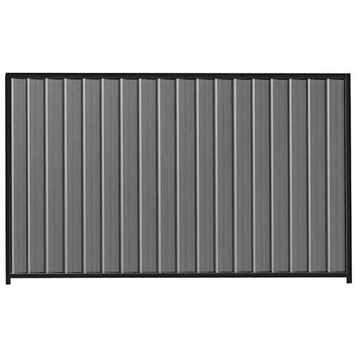 PermaSteel Colorbond Fence Kit in the size of 2.35m x 1.8m with Basalt Infill and Black Frame | Available at Australian Landscape Supplies