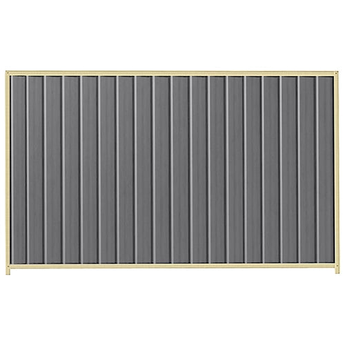 PermaSteel Colorbond Fence Kit in the size of 2.35m x 1.8m with Basalt Infill and Primrose Frame | Available at Australian Landscape Supplies