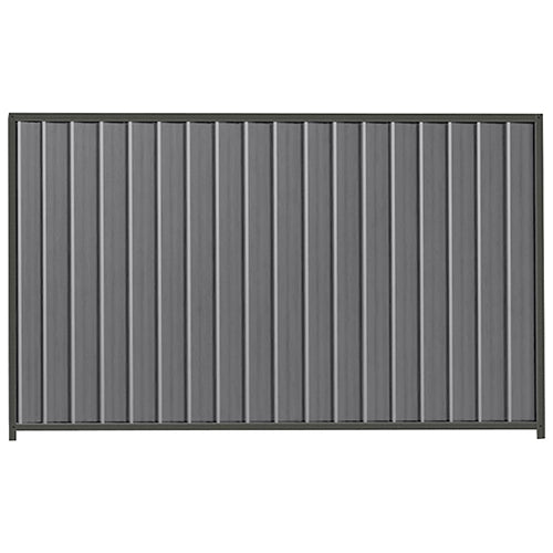 PermaSteel Colorbond Fence Kit in the size of 2.35m x 1.8m with Basalt Infill and Slate Grey Frame | Available at Australian Landscape Supplies