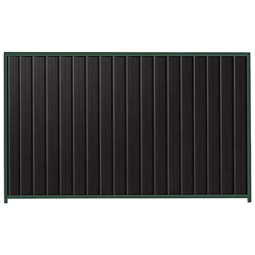 PermaSteel Colorbond Fence Kit in the size of 2.35m x 1.8m with Black Infill and Caulfield Green Frame | Available at Australian Landscape Supplies
