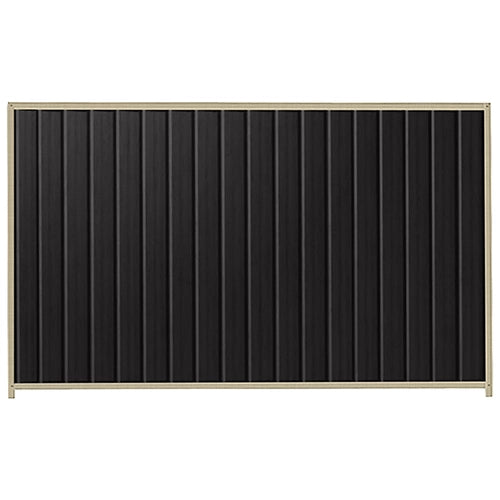 PermaSteel Colorbond Fence Kit in the size of 2.35m x 1.8m with Black Infill and Merino Frame | Available at Australian Landscape Supplies