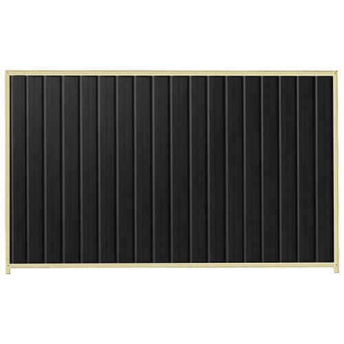 PermaSteel Colorbond Fence Kit in the size of 2.35m x 1.8m with Black Infill and Primrose Frame | Available at Australian Landscape Supplies