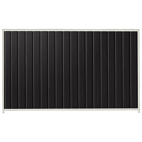 PermaSteel Colorbond Fence Kit in the size of 2.35m x 1.8m with Black Infill and Off White Frame | Available at Australian Landscape Supplies