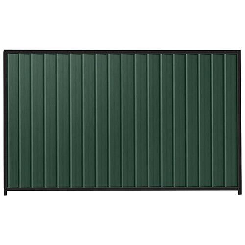 PermaSteel Colorbond Fence Kit in the size of 2.35m x 1.8m with Caulfield Green Infill and Black Frame | Available at Australian Landscape Supplies