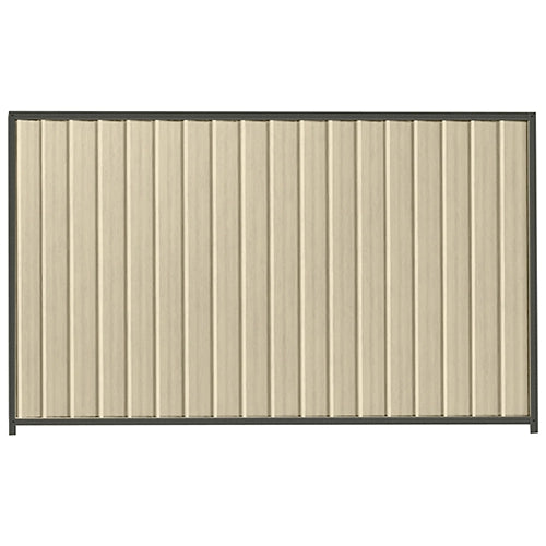 PermaSteel Colorbond Fence Kit in the size of 2.35m x 1.8m with Merino Infill and Slate Grey Frame | Available at Australian Landscape Supplies