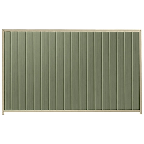 PermaSteel Colorbond Fence Kit in the size of 2.35m x 1.8m with Mist Green Infill and Merino Frame | Available at Australian Landscape Supplies