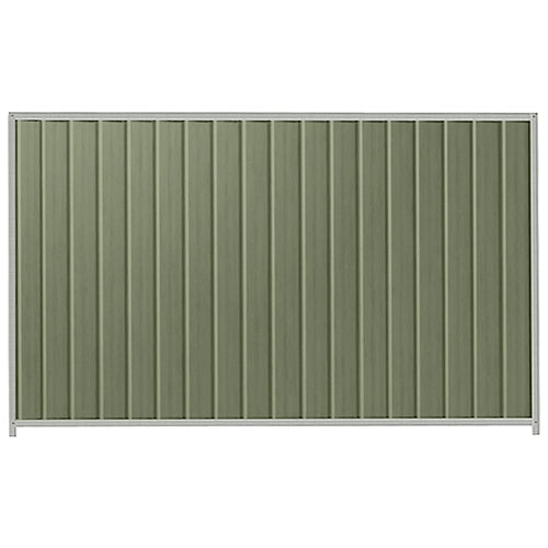 PermaSteel Colorbond Fence Kit in the size of 2.35m x 1.8m with Mist Green Infill and Shale Grey Frame | Available at Australian Landscape Supplies