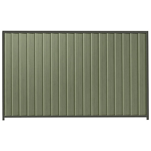 PermaSteel Colorbond Fence Kit in the size of 2.35m x 1.8m with Mist Green Infill and Slate Grey Frame | Available at Australian Landscape Supplies
