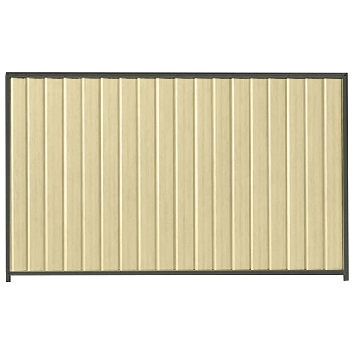 PermaSteel Colorbond Fence Kit in the size of 2.35m x 1.8m with Primrose Infill and Slate Grey Frame | Available at Australian Landscape Supplies