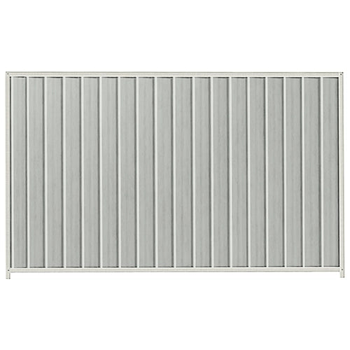 PermaSteel Colorbond Fence Kit in the size of 2.35m x 1.8m with Shale Grey Infill and Off White Frame | Available at Australian Landscape Supplies