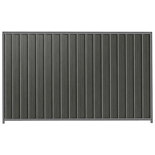 PermaSteel Colorbond Fence Kit in the size of 2.35m x 1.8m with Slate Grey Infill and Basalt Frame | Available at Australian Landscape Supplies
