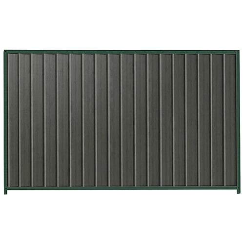PermaSteel Colorbond Fence Kit in the size of 2.35m x 1.8m with Slate Grey Infill and Caulfield Green Frame | Available at Australian Landscape Supplies