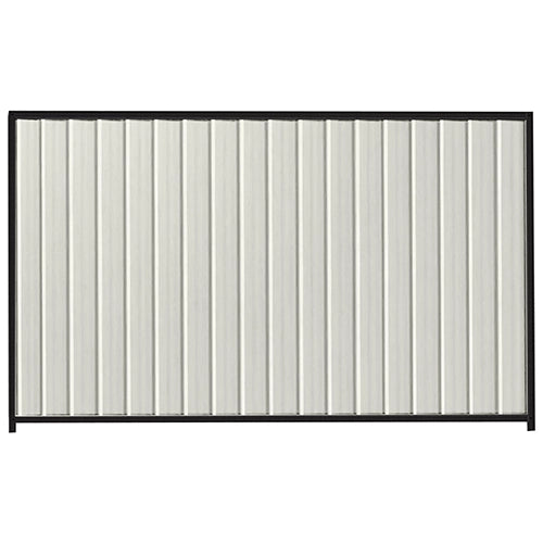 PermaSteel Colorbond Fence Kit in the size of 2.35m x 1.8m with Off White Infill and Black Frame | Available at Australian Landscape Supplies