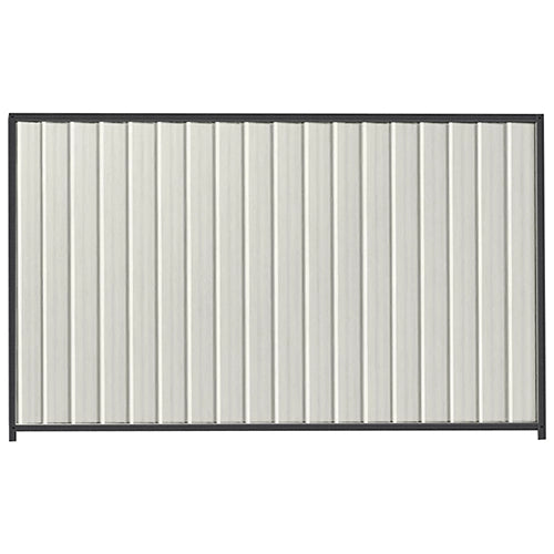 PermaSteel Colorbond Fence Kit in the size of 2.35m x 1.8m with Off White Infill and Monolith Frame | Available at Australian Landscape Supplies