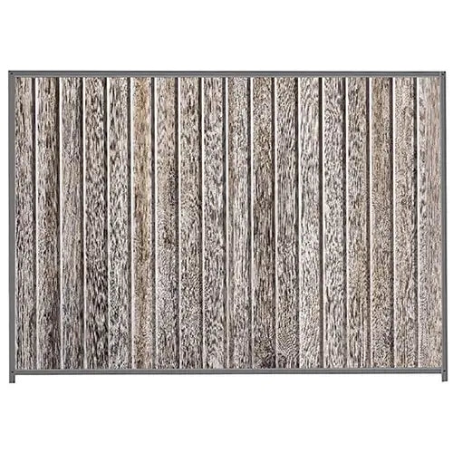 PermaSteel Colorbond Fence Kit in the size of 2.35m x 2.1m with Ash Infill and Basalt Frame | Available at Australian Landscape Supplies