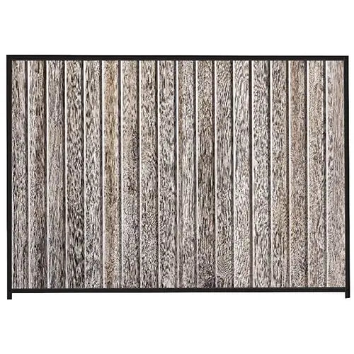 PermaSteel Colorbond Fence Kit in the size of 2.35m x 2.1m with Ash Infill and Black Frame | Available at Australian Landscape Supplies