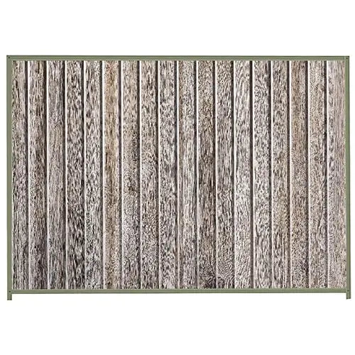 PermaSteel Colorbond Fence Kit in the size of 2.35m x 2.1m with Ash Infill and Mist Green Frame | Available at Australian Landscape Supplies
