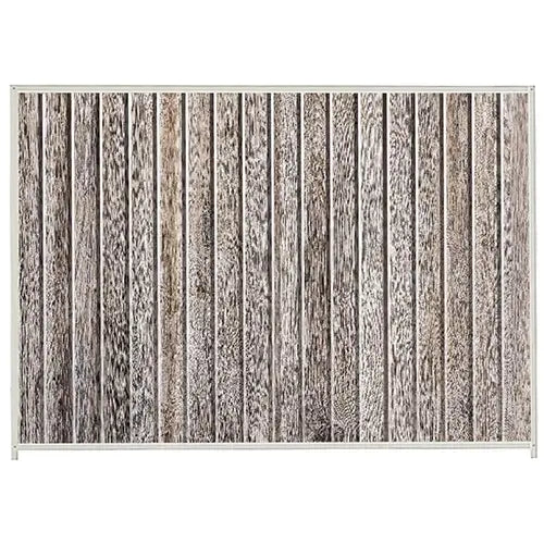 PermaSteel Colorbond Fence Kit in the size of 2.35m x 2.1m with Ash Infill and Off White Frame | Available at Australian Landscape Supplies