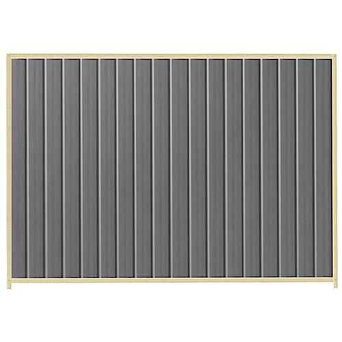 PermaSteel Colorbond Fence Kit in the size of 2.35m x 2.1m with Basalt Infill and Primrose Frame | Available at Australian Landscape Supplies