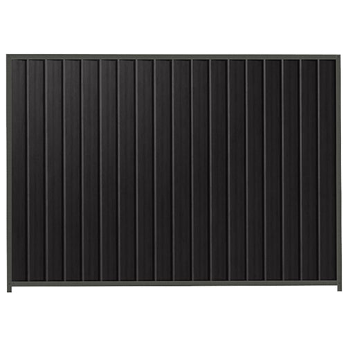 PermaSteel Colorbond Fence Kit in the size of 2.35m x 2.1m with Black Infill and Slate Grey Frame | Available at Australian Landscape Supplies
